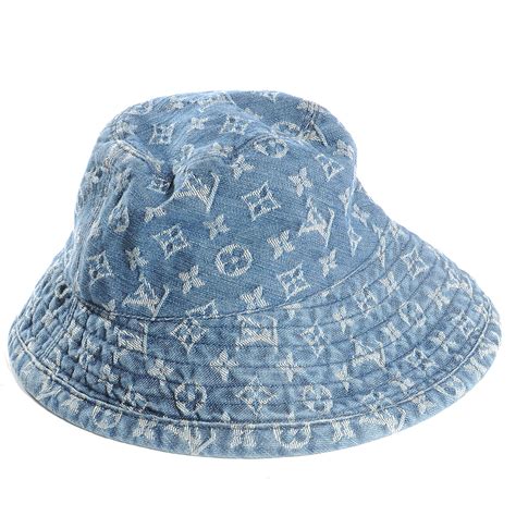 louis vuitton bucket hat denim|louis vuitton denim bucket hat.